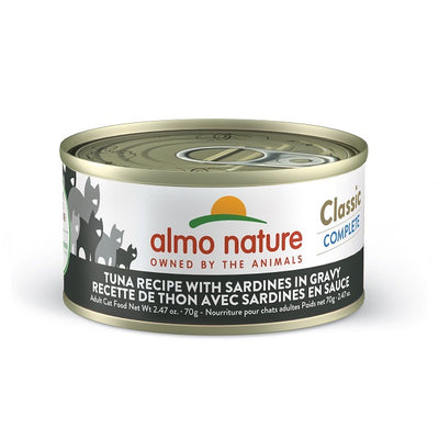 Almo Nature Classic Chat - Recette de Thon avec sardine en sauce 70g