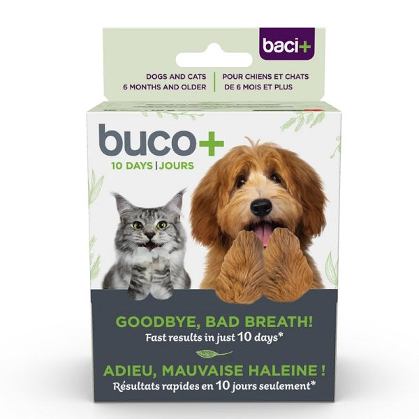 Baci+ Buco+  Traitement Contre la Mauvaise Haleine- Chats et Chiens- 10g