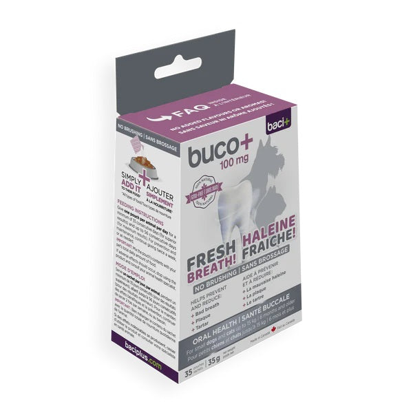 Baci+ Buco+ Soins Dentaires pour Chiens et Chats MOINS de 15kg - 35 sachets