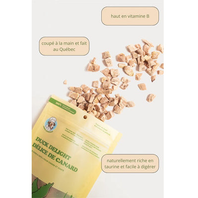 Chien Gourmand Poitrines de Canard Lyophilisées pour chiens et chats 56g