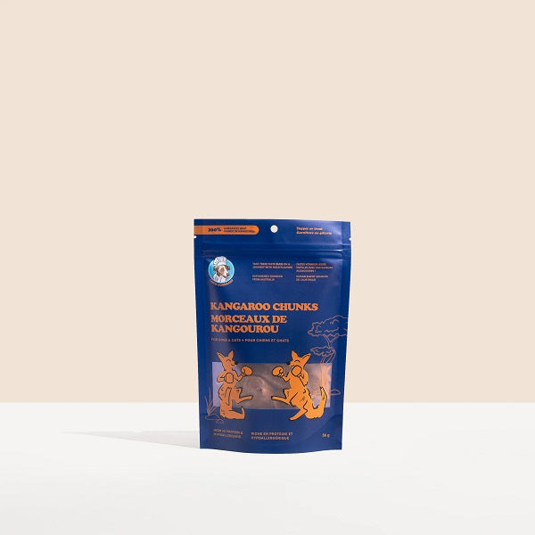 Chien Gourmand Morceaux de kangourou lyophilisés pour chiens et chats 56g