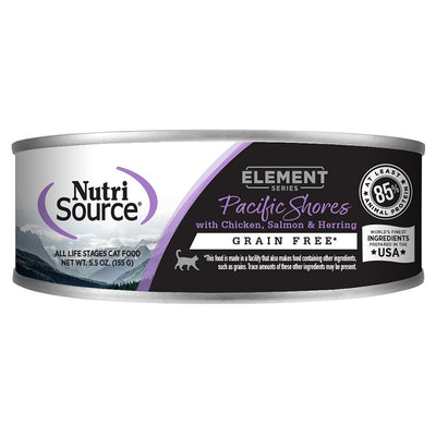 NutriSource Element Nourriture Chat Pacific Shores Poulet et Saumon Sans Grains 141,75 g