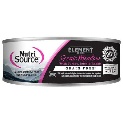 NutriSource Element Nourriture Chat Scenic Meadow Dinde et Canard Sans Grains 141,75g