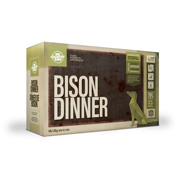 Big Country Raw dîner de bison 4lb pour chien