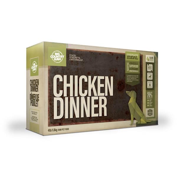 Big Country Raw dîner de poulet 4lb pour chien