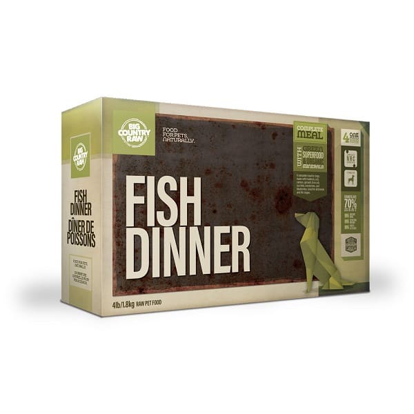 Big Country Raw dîner de poisson 4lb pour chien