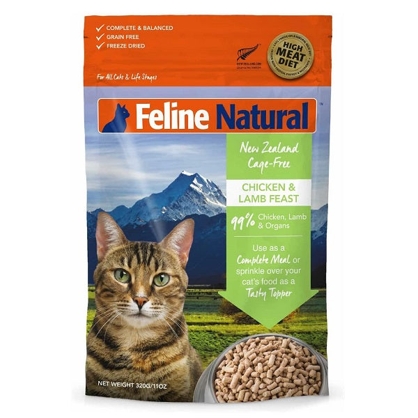 Feline Natural lyophilisé Festin de poulet et d'agneau pour chats 320g