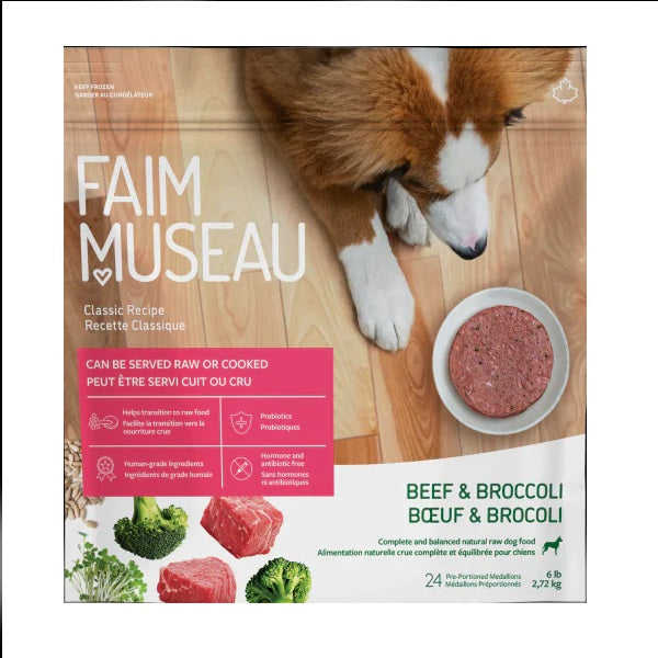 Faim Museau bœuf et broccoli pour chien 6lb