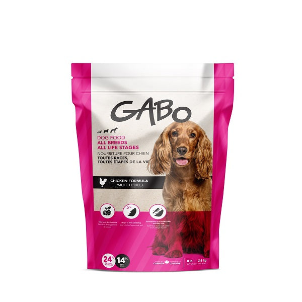 Gabo Nourriture Pour Chien, Tout Stade De Vie, au Poulet 8 Lbs
