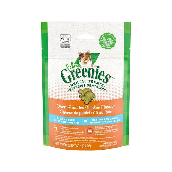 Greenies gâteries dentaires félin saveur poulet rôti au four 60g