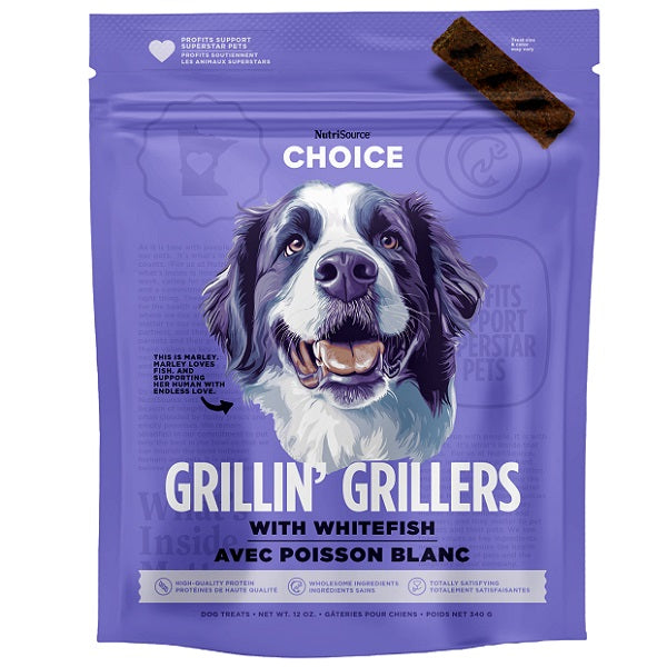 NutriSource Grillin Grillers poisson blanc 340 gr