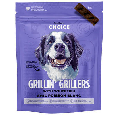 NutriSource Grillin Grillers poisson blanc 340 gr