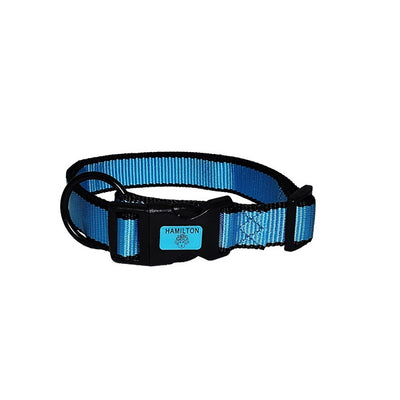 HAMILTON collier bleu NÉON ajustable 1" X 18" à 26''