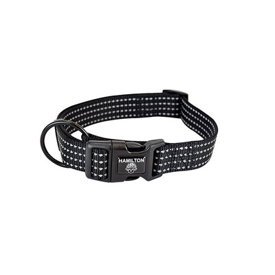 HAMILTON collier ajustable haut visibilité NOIR 1" X 18" À 26"
