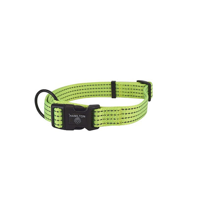 HAMILTON collier ajustable haut visibilité VERT LIME 1" X 18" à 26"