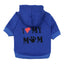 Hoodie bleu pour petit chien LARGE I Love My Mom