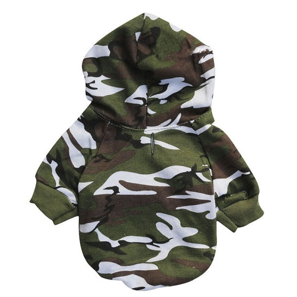 Hoodie vert camouflage pour petit chien PETIT