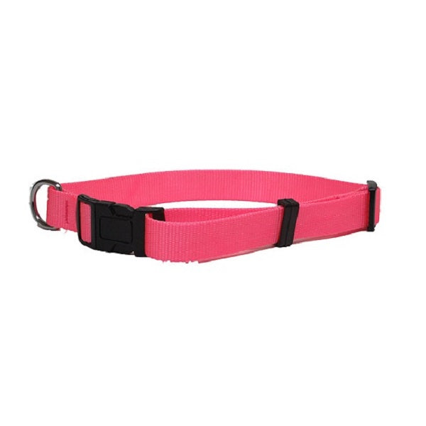 Collier Hunter en nylon ajustable rose 1" X 17-26"