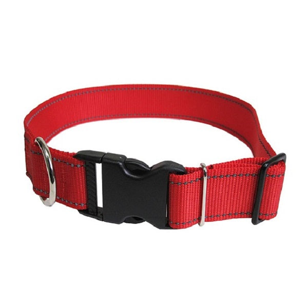 Collier Hunter en nylon ajustable rouge 1" X 17-26"