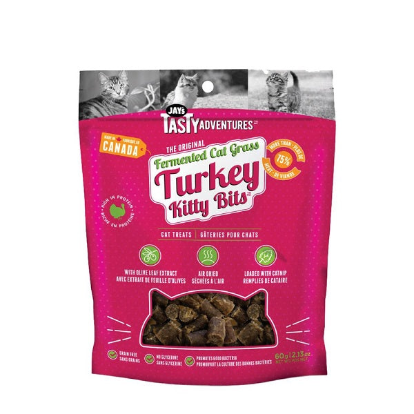 Jay's Kitty Bits fermentées à la dinde pour chats 60g