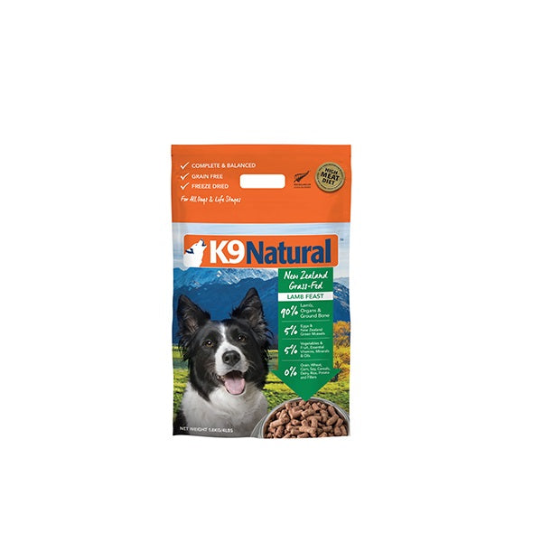 K9 Natural lyophilisé Festin d'agneau pour chiens 1.8kg