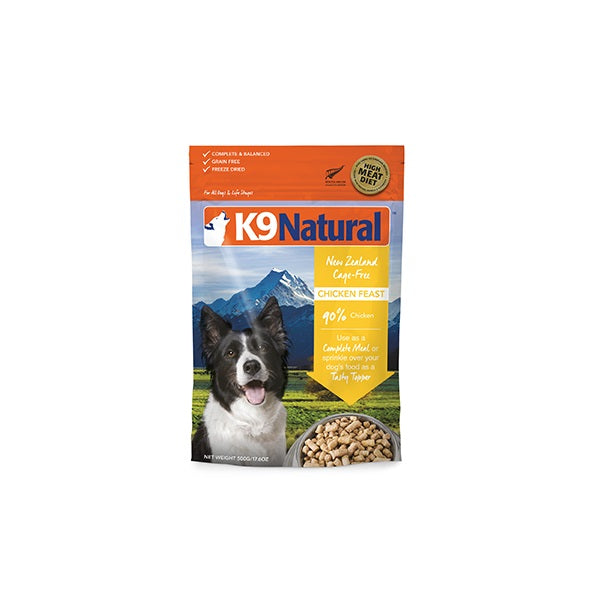 K9 Natural lyophilisé Festin de poulet pour chiens 500g