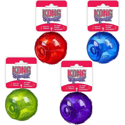 KONG Squeezz Balle Assorti couineur Large