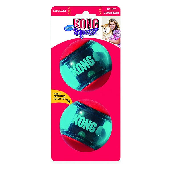 KONG Squeezz Action rouge large (2)