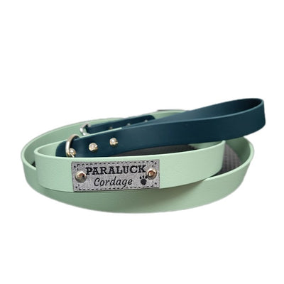 Paraluck Laisse Vert Sauge de Biothane 5 pieds