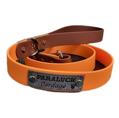 Paraluck Laisse Orange Brûlé de Biothane 5 pieds