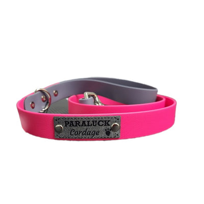Paraluck Laisse Rose Foncé de Biothane 4 pieds