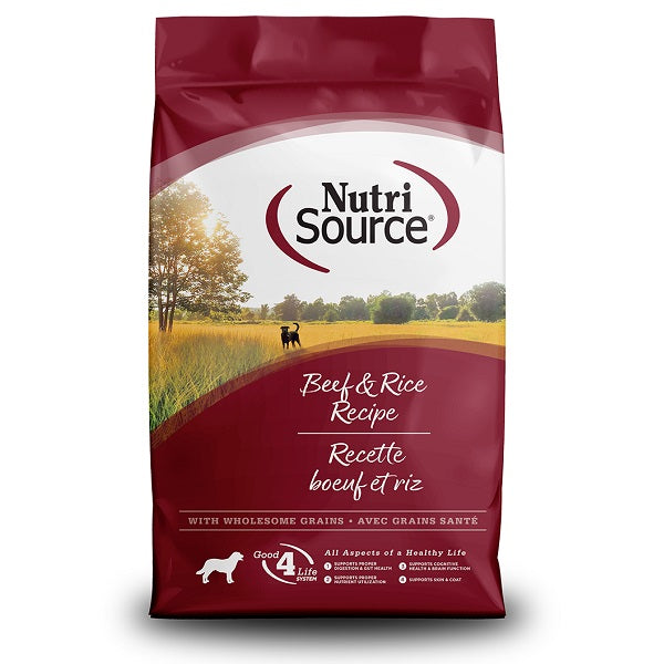 NutriSource nourriture pour chien adulte boeuf et Riz 4lb