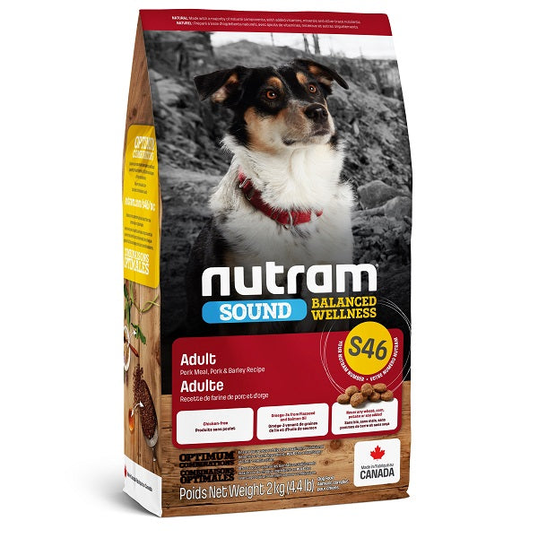 Nutram Sound S46 pour Chien Porc 4.4lbs