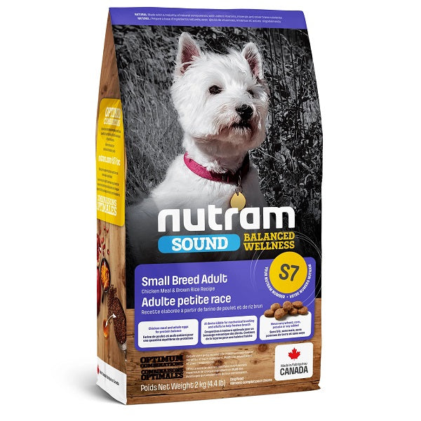 Nutram Sound S7 Chien Petite Race poulet et riz brun 4.4lbs