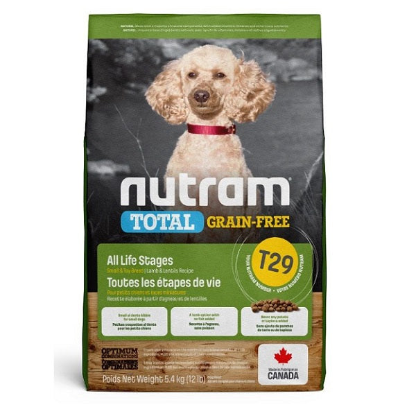 Nutram Total T29 Chien Petite Race Sans Grains Agneau Et Lentilles 12lbs