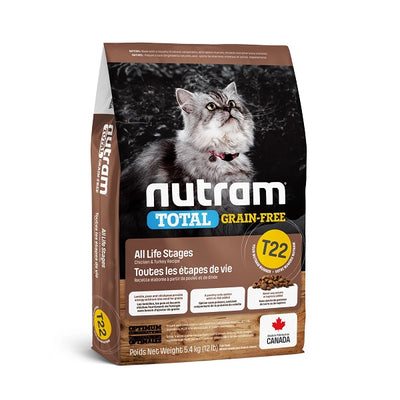 Nutram Total T22 Chat Sans Grains Poulet et Dinde 12lbs