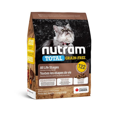 Nutram Total T22 Chat Sans Grains Poulet Et Dinde 4.4lbs