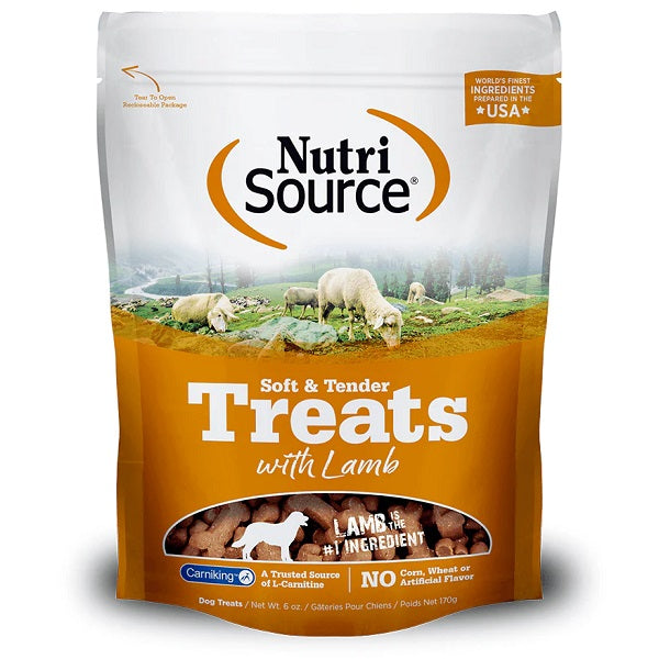 NutriSource tendre et moelleux gâteries pour chiens à l'agneau 170g