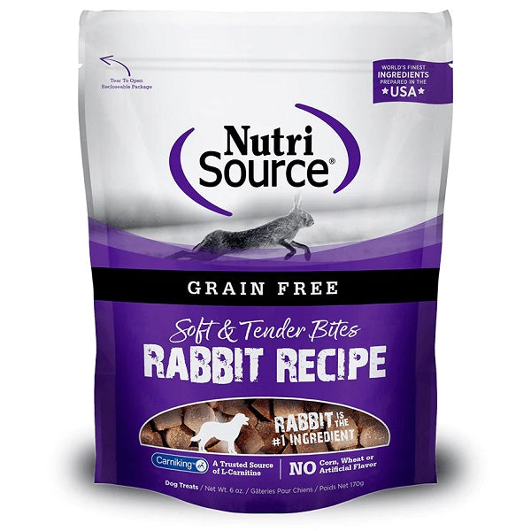 NutriSource tendre lapins gâteries pour chiens 170g