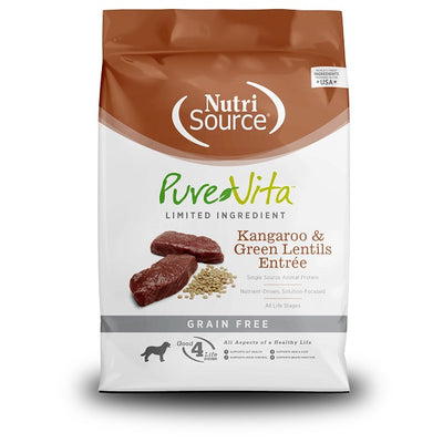 NutriSource Pure Vita au kangourou et lentilles vertes pour chiens 12lb - La boite à Penny