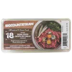 Big Country Raw œufs de caille congelé 18pk pour chien et chat