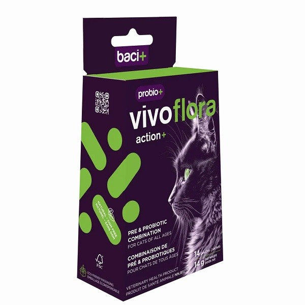 Baci+ Vivo Flora - Probiotique en poudre pour chats 14g