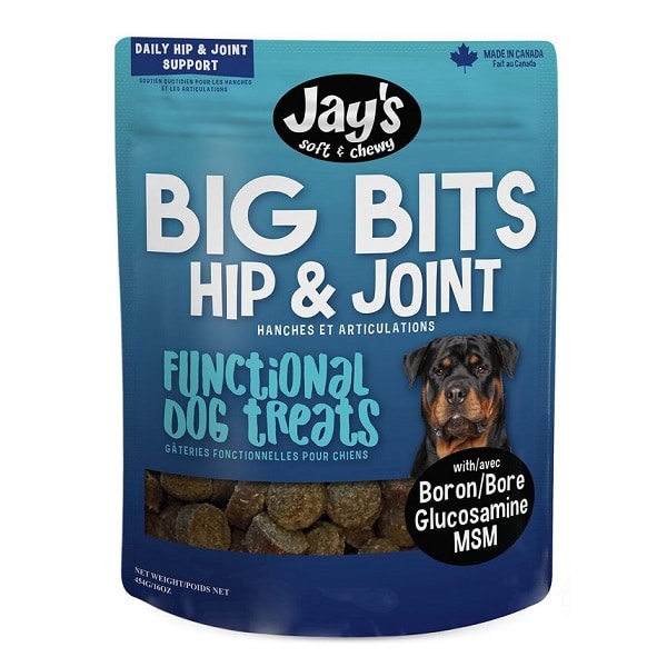 Jay's Big Bits gâteries hanches et articulations pour chiens 454g