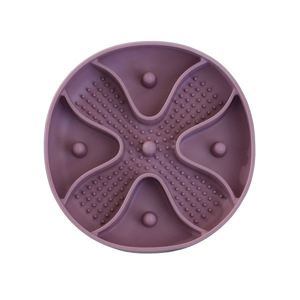 Dexypaws Tapis De Léchage En Silicone "cache-cache" à Alimentation Lente - Cercle, Rose Poudré