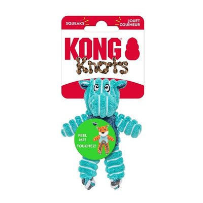 KONG Floppy Knots Hippopotame XS bleu