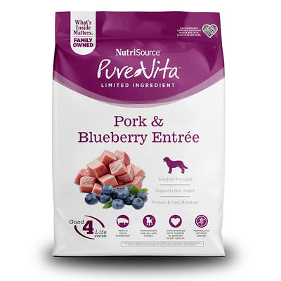 NutriSource Pure Vita Porc et bleuet pour chiens 4lb