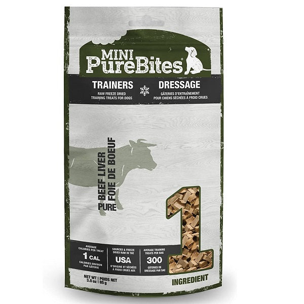 PUREBITES Mini gâteries d'entraînement foie de bœuf 85g