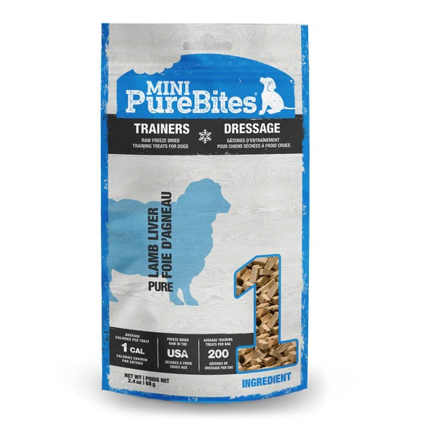 Purebites mini gâteries dressage à l'agneau 68g