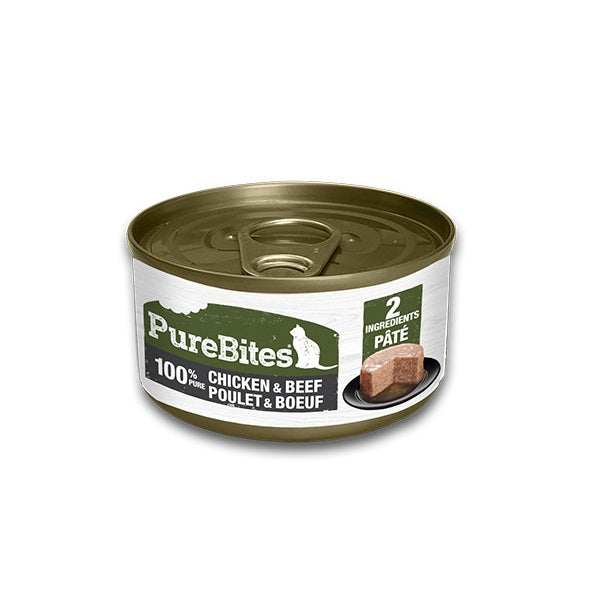 PUREBITES 100% pur pâté poulet et bœuf pour chat 71g