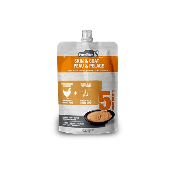 PUREBITES Plus Crémeux peau & pelage pour chiens 71g